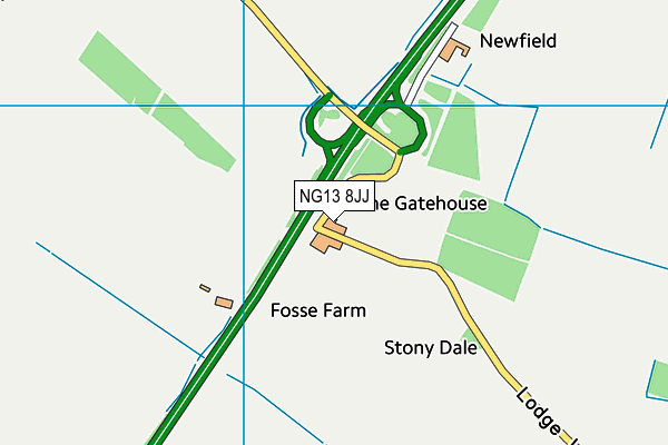 NG13 8JJ map - OS VectorMap District (Ordnance Survey) NG13 8JJ map - OS VectorMap District (Ordnance Survey)