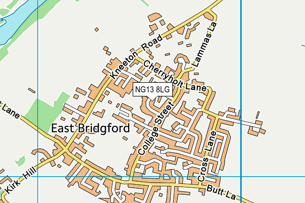 NG13 8LG map - OS VectorMap District (Ordnance Survey) NG13 8LG map - OS VectorMap District (Ordnance Survey)