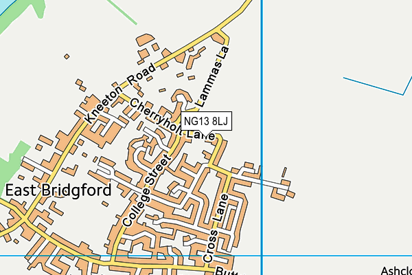 NG13 8LJ map - OS VectorMap District (Ordnance Survey) NG13 8LJ map - OS VectorMap District (Ordnance Survey)