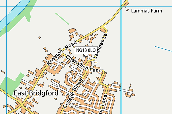 NG13 8LQ map - OS VectorMap District (Ordnance Survey) NG13 8LQ map - OS VectorMap District (Ordnance Survey)