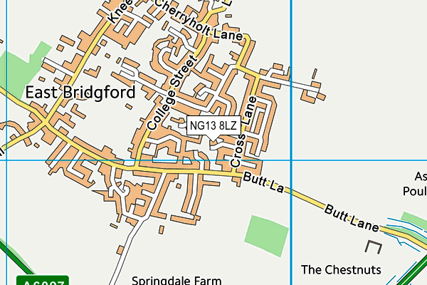 NG13 8LZ map - OS VectorMap District (Ordnance Survey) NG13 8LZ map - OS VectorMap District (Ordnance Survey)