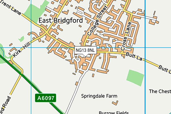 NG13 8NL map - OS VectorMap District (Ordnance Survey) NG13 8NL map - OS VectorMap District (Ordnance Survey)