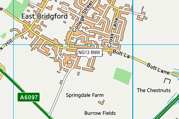 NG13 8NW map - OS VectorMap District (Ordnance Survey) NG13 8NW map - OS VectorMap District (Ordnance Survey)