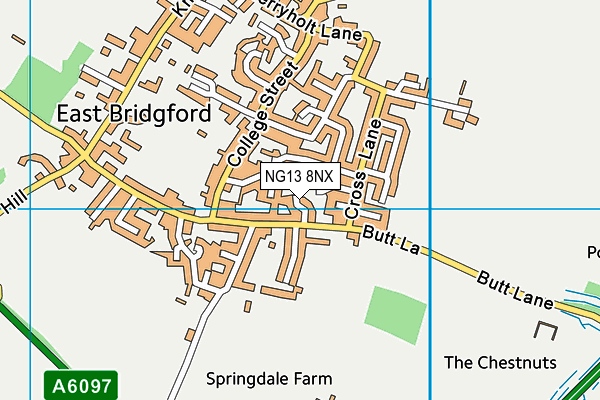 NG13 8NX map - OS VectorMap District (Ordnance Survey) NG13 8NX map - OS VectorMap District (Ordnance Survey)