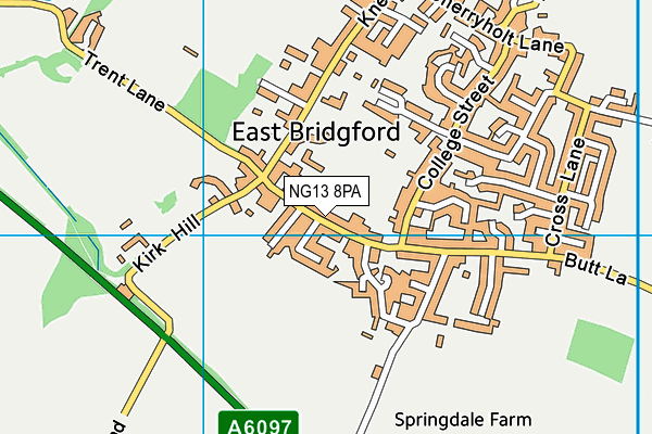 NG13 8PA map - OS VectorMap District (Ordnance Survey) NG13 8PA map - OS VectorMap District (Ordnance Survey)