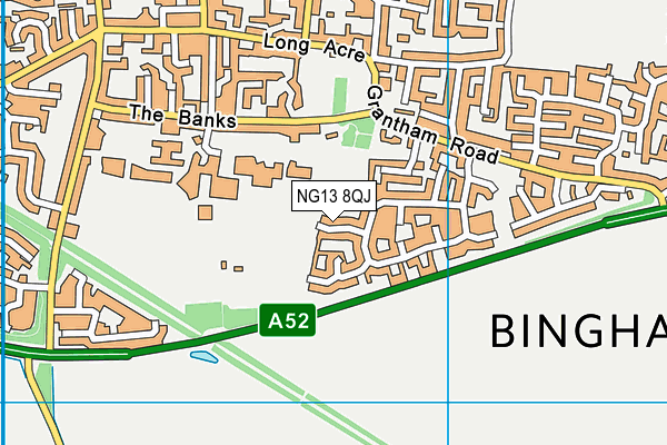 NG13 8QJ map - OS VectorMap District (Ordnance Survey) NG13 8QJ map - OS VectorMap District (Ordnance Survey)