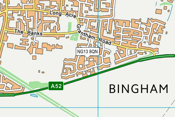 NG13 8QN map - OS VectorMap District (Ordnance Survey) NG13 8QN map - OS VectorMap District (Ordnance Survey)