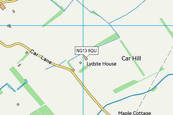 NG13 8QU map - OS VectorMap District (Ordnance Survey) NG13 8QU map - OS VectorMap District (Ordnance Survey)