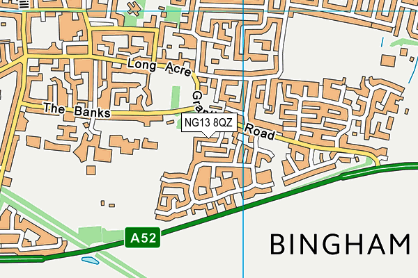 NG13 8QZ map - OS VectorMap District (Ordnance Survey) NG13 8QZ map - OS VectorMap District (Ordnance Survey)