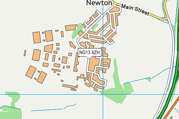 NG13 8ZH map - OS VectorMap District (Ordnance Survey) NG13 8ZH map - OS VectorMap District (Ordnance Survey)
