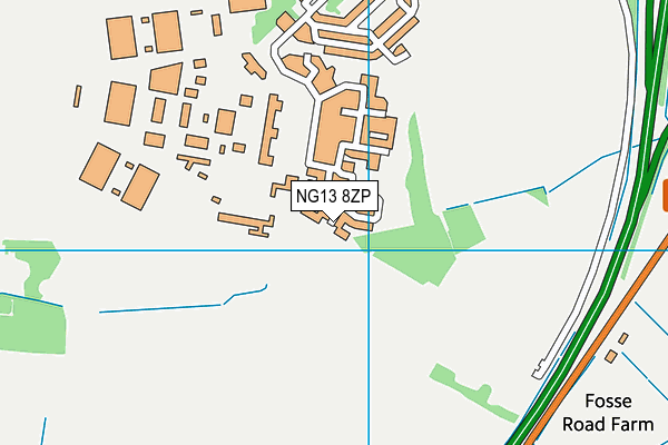 NG13 8ZP map - OS VectorMap District (Ordnance Survey) NG13 8ZP map - OS VectorMap District (Ordnance Survey)