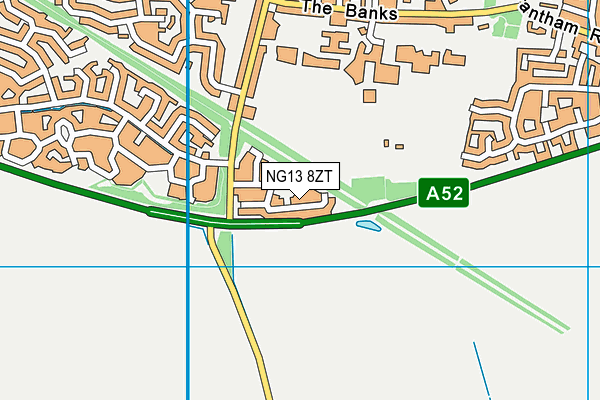 NG13 8ZT map - OS VectorMap District (Ordnance Survey) NG13 8ZT map - OS VectorMap District (Ordnance Survey)