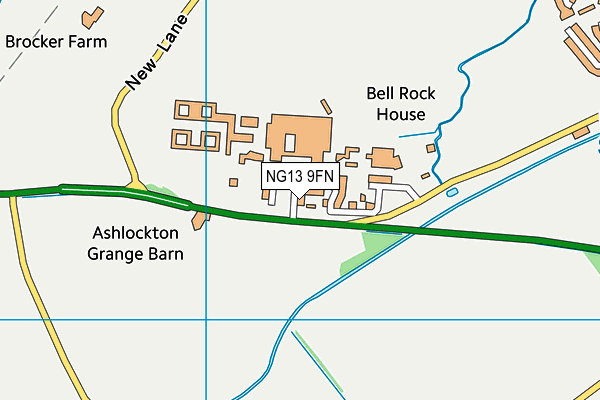 NG13 9FN map - OS VectorMap District (Ordnance Survey) NG13 9FN map - OS VectorMap District (Ordnance Survey)