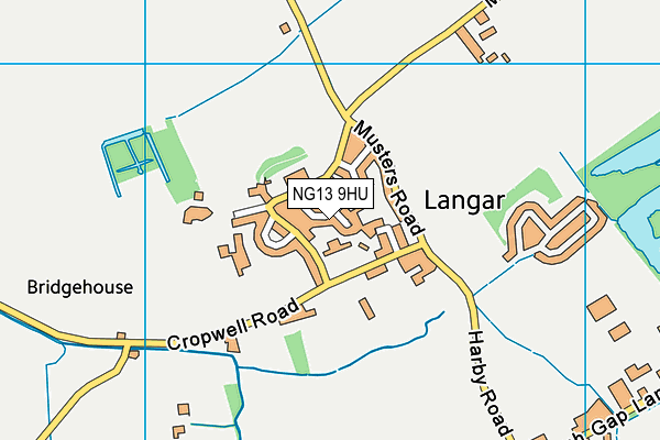 NG13 9HU map - OS VectorMap District (Ordnance Survey) NG13 9HU map - OS VectorMap District (Ordnance Survey)