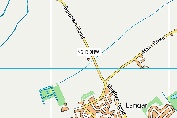 NG13 9HW map - OS VectorMap District (Ordnance Survey) NG13 9HW map - OS VectorMap District (Ordnance Survey)
