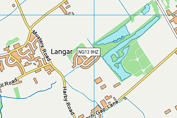 NG13 9HZ map - OS VectorMap District (Ordnance Survey) NG13 9HZ map - OS VectorMap District (Ordnance Survey)