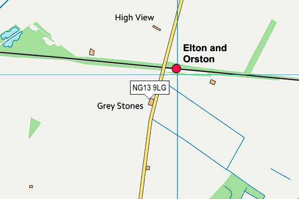NG13 9LG map - OS VectorMap District (Ordnance Survey) NG13 9LG map - OS VectorMap District (Ordnance Survey)