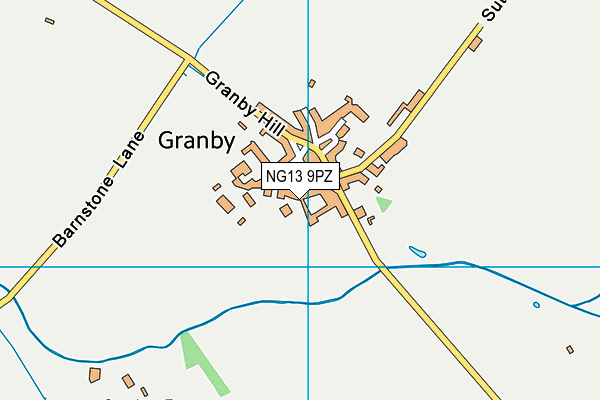 NG13 9PZ map - OS VectorMap District (Ordnance Survey) NG13 9PZ map - OS VectorMap District (Ordnance Survey)