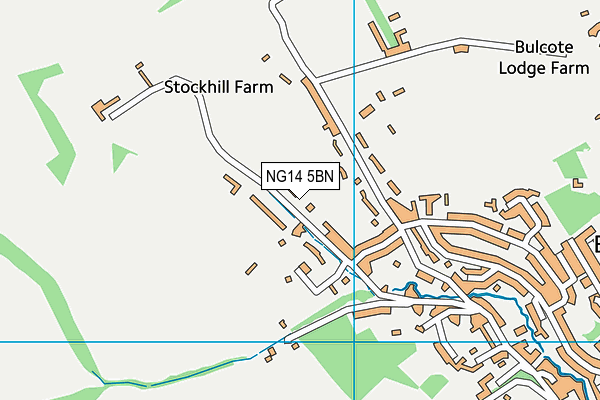 NG14 5BN map - OS VectorMap District (Ordnance Survey) NG14 5BN map - OS VectorMap District (Ordnance Survey)