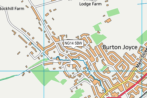 NG14 5BW map - OS VectorMap District (Ordnance Survey) NG14 5BW map - OS VectorMap District (Ordnance Survey)