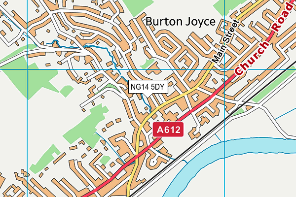NG14 5DY map - OS VectorMap District (Ordnance Survey)