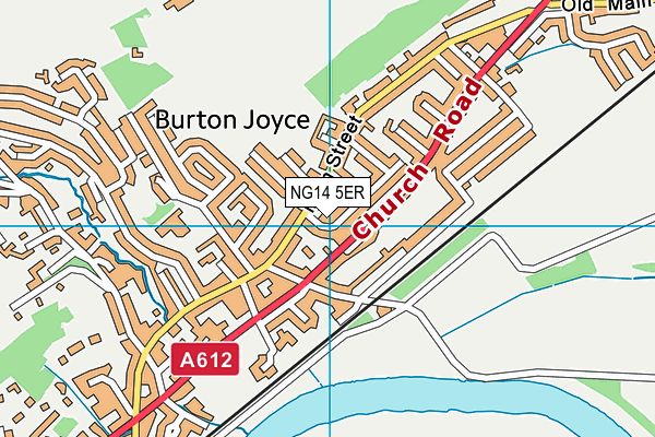 NG14 5ER map - OS VectorMap District (Ordnance Survey)
