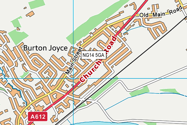 NG14 5GA map - OS VectorMap District (Ordnance Survey) NG14 5GA map - OS VectorMap District (Ordnance Survey)