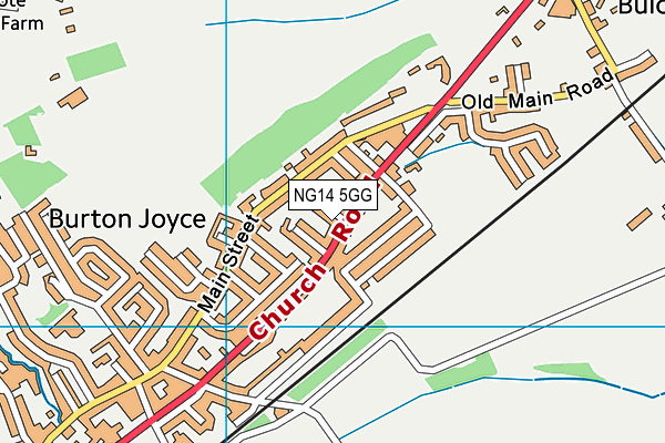NG14 5GG map - OS VectorMap District (Ordnance Survey) NG14 5GG map - OS VectorMap District (Ordnance Survey)