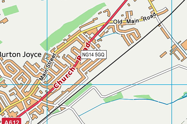 NG14 5GQ map - OS VectorMap District (Ordnance Survey)