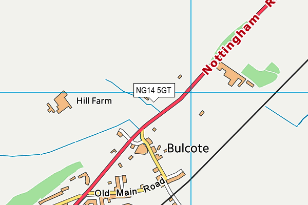 NG14 5GT map - OS VectorMap District (Ordnance Survey) NG14 5GT map - OS VectorMap District (Ordnance Survey)