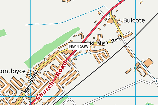 NG14 5GW map - OS VectorMap District (Ordnance Survey) NG14 5GW map - OS VectorMap District (Ordnance Survey)