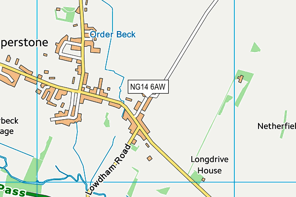 NG14 6AW map - OS VectorMap District (Ordnance Survey) NG14 6AW map - OS VectorMap District (Ordnance Survey)