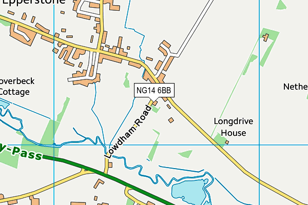 NG14 6BB map - OS VectorMap District (Ordnance Survey) NG14 6BB map - OS VectorMap District (Ordnance Survey)