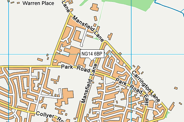 NG14 6BP map - OS VectorMap District (Ordnance Survey) NG14 6BP map - OS VectorMap District (Ordnance Survey)