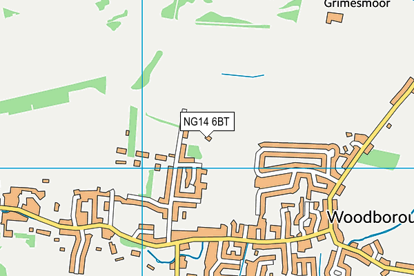 NG14 6BT map - OS VectorMap District (Ordnance Survey) NG14 6BT map - OS VectorMap District (Ordnance Survey)