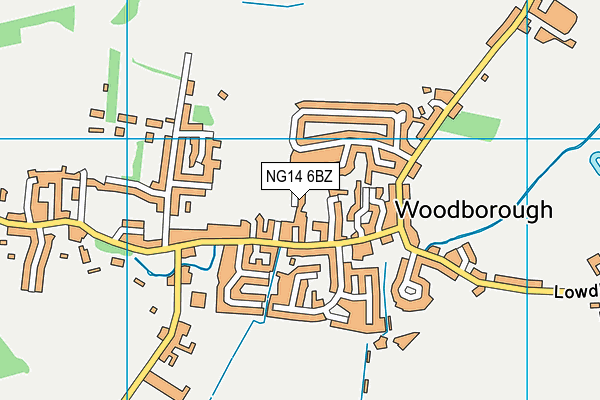 NG14 6BZ map - OS VectorMap District (Ordnance Survey) NG14 6BZ map - OS VectorMap District (Ordnance Survey)