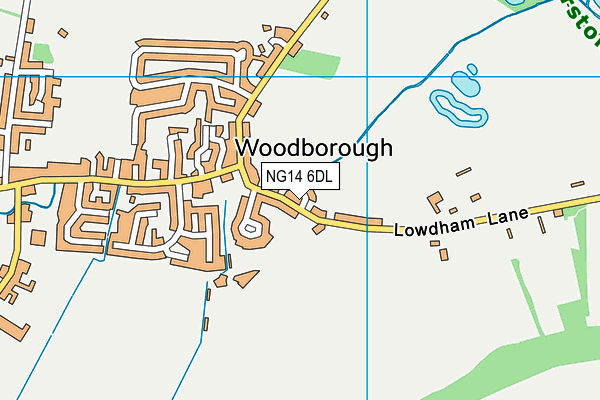 NG14 6DL map - OS VectorMap District (Ordnance Survey) NG14 6DL map - OS VectorMap District (Ordnance Survey)