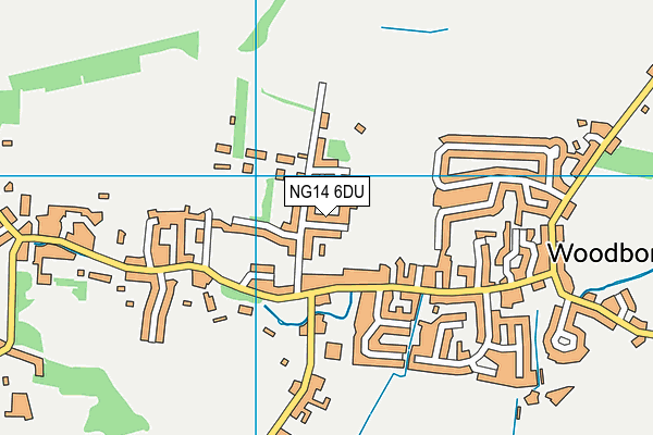 NG14 6DU map - OS VectorMap District (Ordnance Survey) NG14 6DU map - OS VectorMap District (Ordnance Survey)