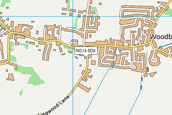 NG14 6DX map - OS VectorMap District (Ordnance Survey) NG14 6DX map - OS VectorMap District (Ordnance Survey)
