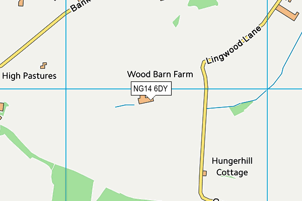 NG14 6DY map - OS VectorMap District (Ordnance Survey) NG14 6DY map - OS VectorMap District (Ordnance Survey)