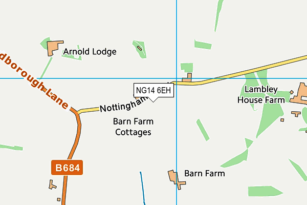 NG14 6EH map - OS VectorMap District (Ordnance Survey) NG14 6EH map - OS VectorMap District (Ordnance Survey)