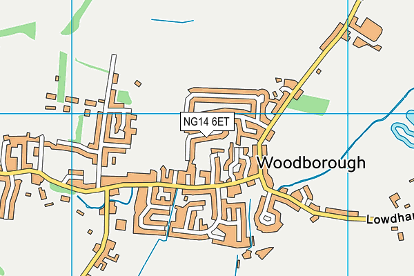 NG14 6ET map - OS VectorMap District (Ordnance Survey) NG14 6ET map - OS VectorMap District (Ordnance Survey)