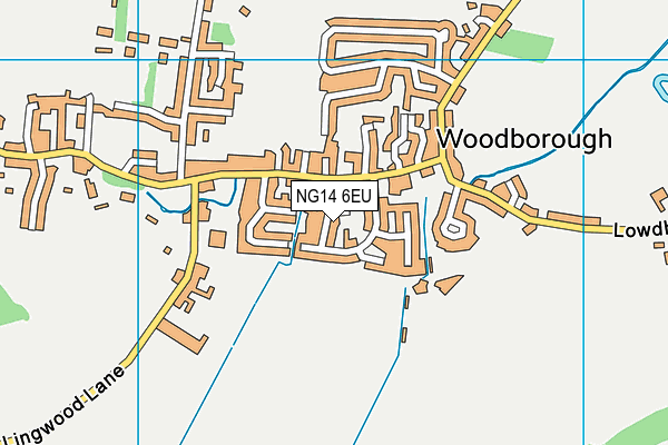 NG14 6EU map - OS VectorMap District (Ordnance Survey) NG14 6EU map - OS VectorMap District (Ordnance Survey)