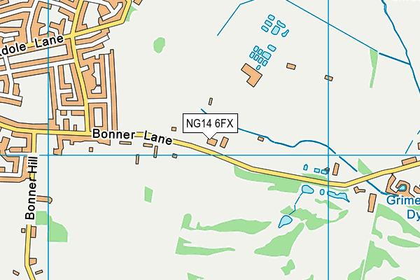 NG14 6FX map - OS VectorMap District (Ordnance Survey) NG14 6FX map - OS VectorMap District (Ordnance Survey)