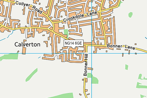 NG14 6GE map - OS VectorMap District (Ordnance Survey) NG14 6GE map - OS VectorMap District (Ordnance Survey)