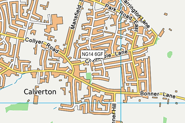 NG14 6GF map - OS VectorMap District (Ordnance Survey) NG14 6GF map - OS VectorMap District (Ordnance Survey)