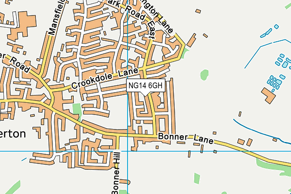 NG14 6GH map - OS VectorMap District (Ordnance Survey) NG14 6GH map - OS VectorMap District (Ordnance Survey)