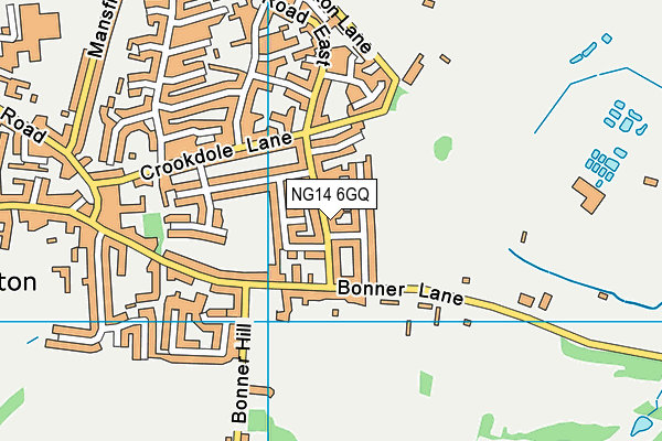 NG14 6GQ map - OS VectorMap District (Ordnance Survey) NG14 6GQ map - OS VectorMap District (Ordnance Survey)