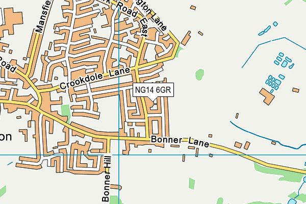 NG14 6GR map - OS VectorMap District (Ordnance Survey) NG14 6GR map - OS VectorMap District (Ordnance Survey)