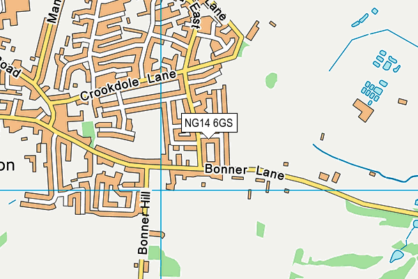NG14 6GS map - OS VectorMap District (Ordnance Survey) NG14 6GS map - OS VectorMap District (Ordnance Survey)